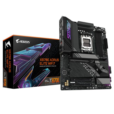 Gigabyte x870e aorus elite wifi7 socket am5 moederbord (zwart, raid, 2.5gb-lan, wi-fi 7, bt, sound, atx)
