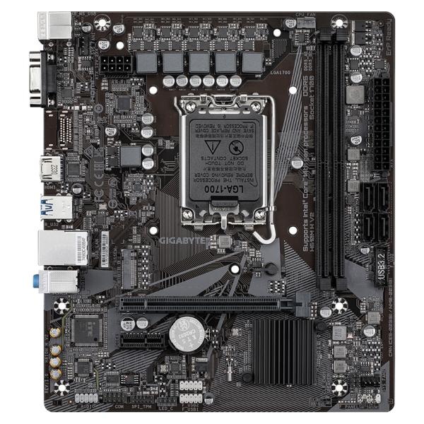 Gigabyte gigabyte h610m h v2 h610m h v2, matx, intel lga1700, ddr5 5600mhz, m.2, gbe lan, usb 3.2