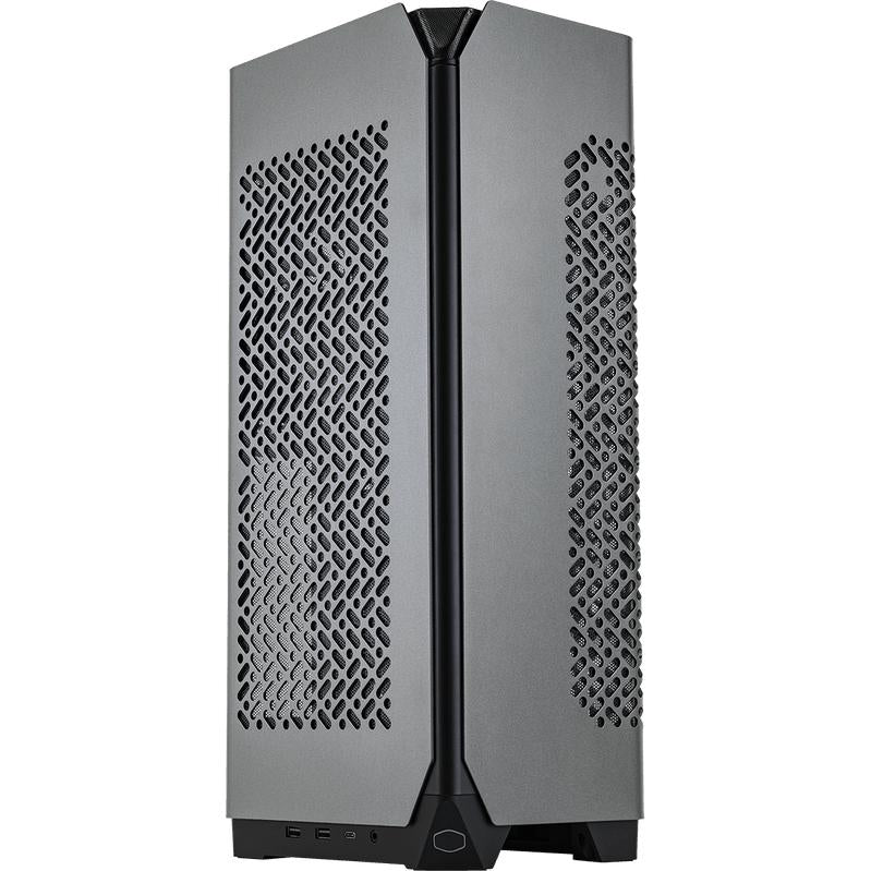 Cooler master ncore 100 max mini tower behuizing (donkergrijs | 2x usb-a | 1x usb-c)