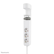 Neomounts ds22-840wh6 desk socket with clamp, 1.4 m, indoor, type f, plastic, white, power delivery - afbeelding 1