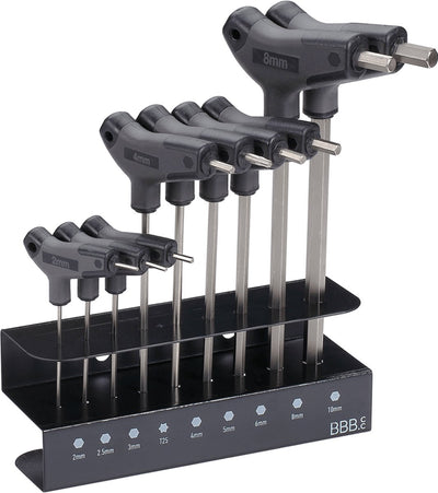 Bbb cycling inbussleutelset fiets gereedschapsset met inbussleutels en torx t25 - inlcusief houder - hex-t set btl-45s