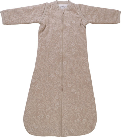 Lodger hopper - babyslaapzak met afritsbare mouwen - beige - 98cm - 2.4 tog - autostoel - slaapzak baby winter