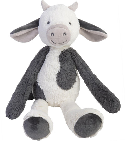 Happy horse koe casper knuffel 48cm - wit grijs - baby knuffel