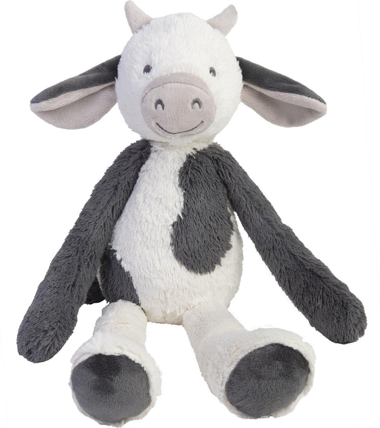 Happy horse koe casper knuffel 48cm - wit grijs - baby knuffel