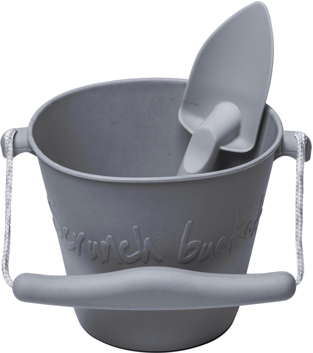 Scrunch emmer en spade - grijs - opvouwbaar - recycleerbaar