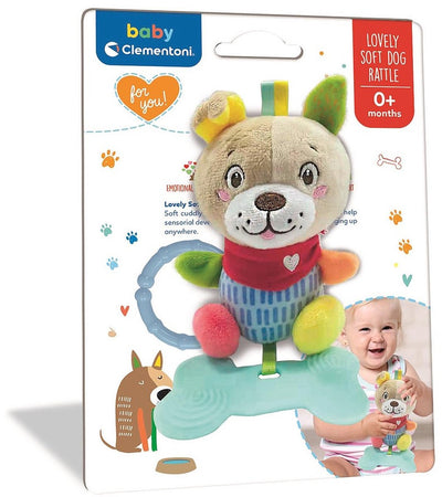 Clementoni baby - pluchen rammelaar hond