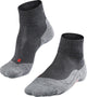 Falke tk5 short anti-blaar dun wol functioneel materiaal wandelsokken dames grijs - maat 41-42