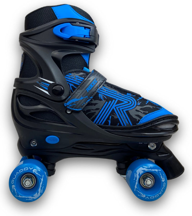 quaddy 3.0 rolschaatsen zwart blauw 26-29