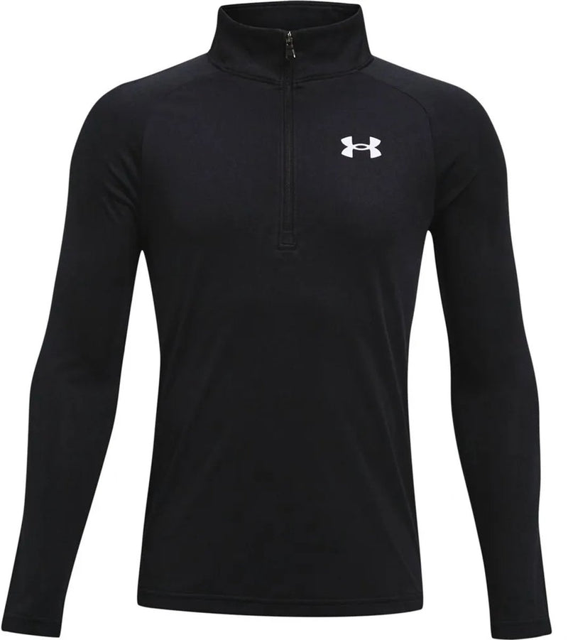 Under armour ua tech 2.0 1 - 2 zip unisex sporttrui - zwart - wit