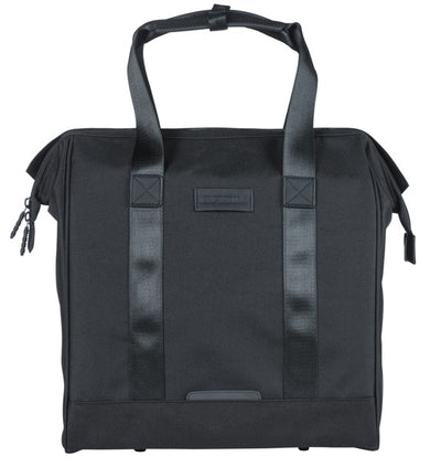 Basil tas grand fietsshopper zwart | mik hooks | 23l