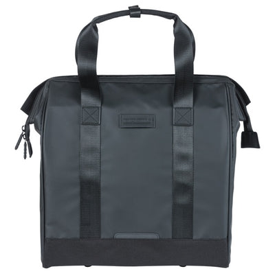Basil tas grand tarpaulin shopper zwart mik hooks | 23l