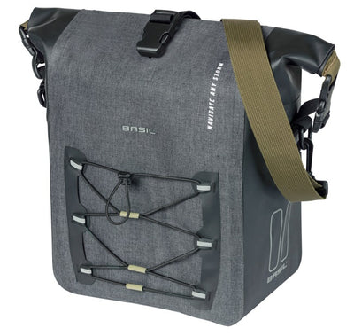 Basil enkele tas navigator storm m mik 12-15l 14 x 25 x 36 cm - zwart