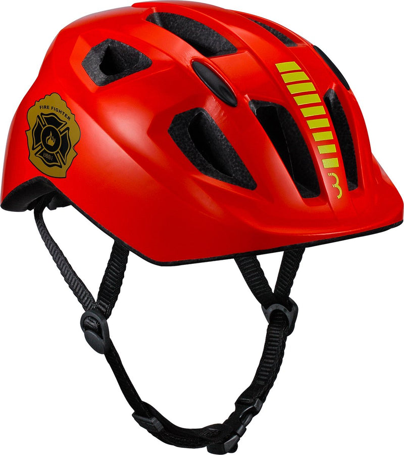 Bbb cycling hero kinderhelm fiets rood - verstelbaar - wasbare padding - small: 1 - 3 jaar - fietshelm meisjes en jongens - fietshelm kinderen - firefighter - bhe-172