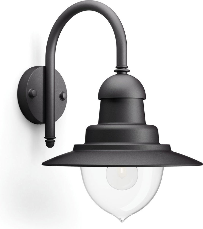 Philips led philips raindrop buitenwandlamp - 1-lichts - zwart