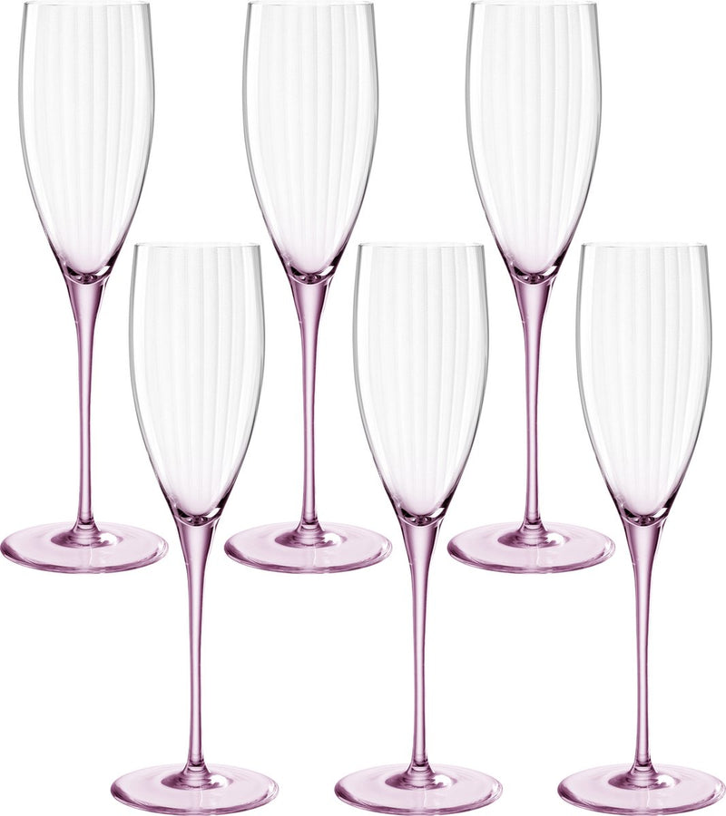 Leonardo poesia champagneglas 250 ml rosé - set 6