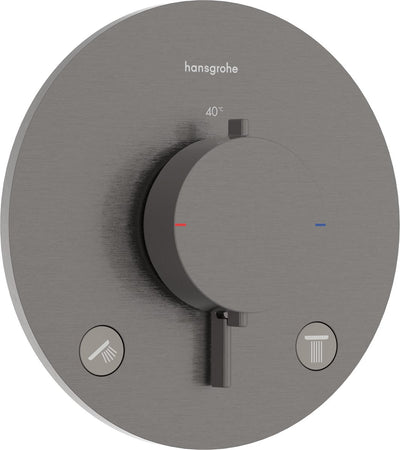 Hansgrohe ecostat comfort s - inbouwthermostaat - ecostat thermostaat - voor 2 functies - brushed black chrome