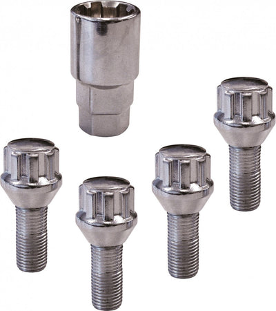 Carpoint anti-diefstal wielbouten – conisch – 4 stuks – m12 x 1.5 x 26 mm – beschermt velgen – sterk veilig