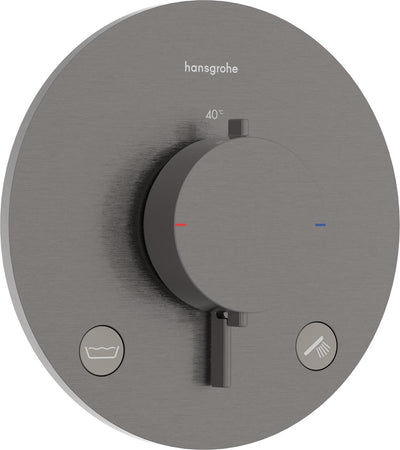 Hansgrohe ecostat comfort s - inbouwthermostaat - 2 functies - douche thermostaat - zekerheidscombinatie en1717 - brushed black chrome