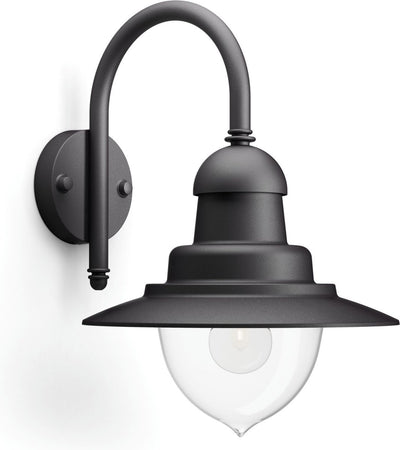 Philips led philips raindrop buitenwandlamp - 1-lichts - zwart