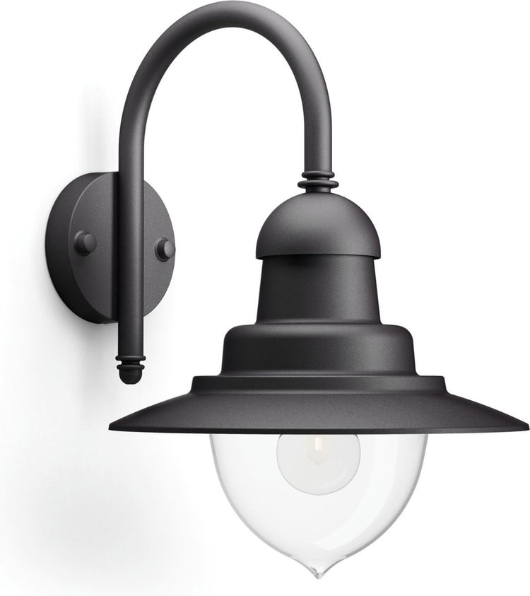 Philips led philips raindrop buitenwandlamp - 1-lichts - zwart