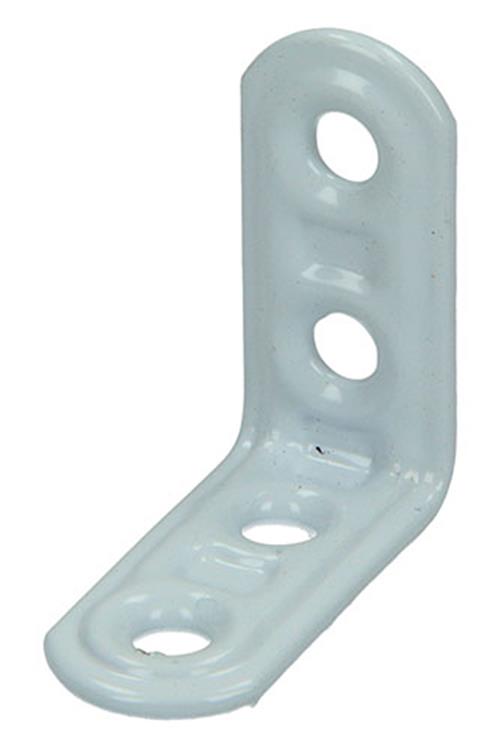 Mack 1013793 - 4 geplooide winkelhaken wit gelakt 30x30mm | 10 stuks