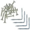 Mack 1013793 - 4 geplooide winkelhaken wit gelakt 30x30mm | 10 stuks
