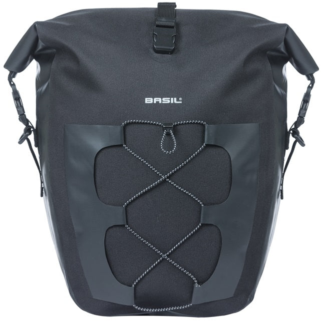 Basil enkele tas navigator waterproof l mik 25-31l 14 x 26 x 42 cm - zwart