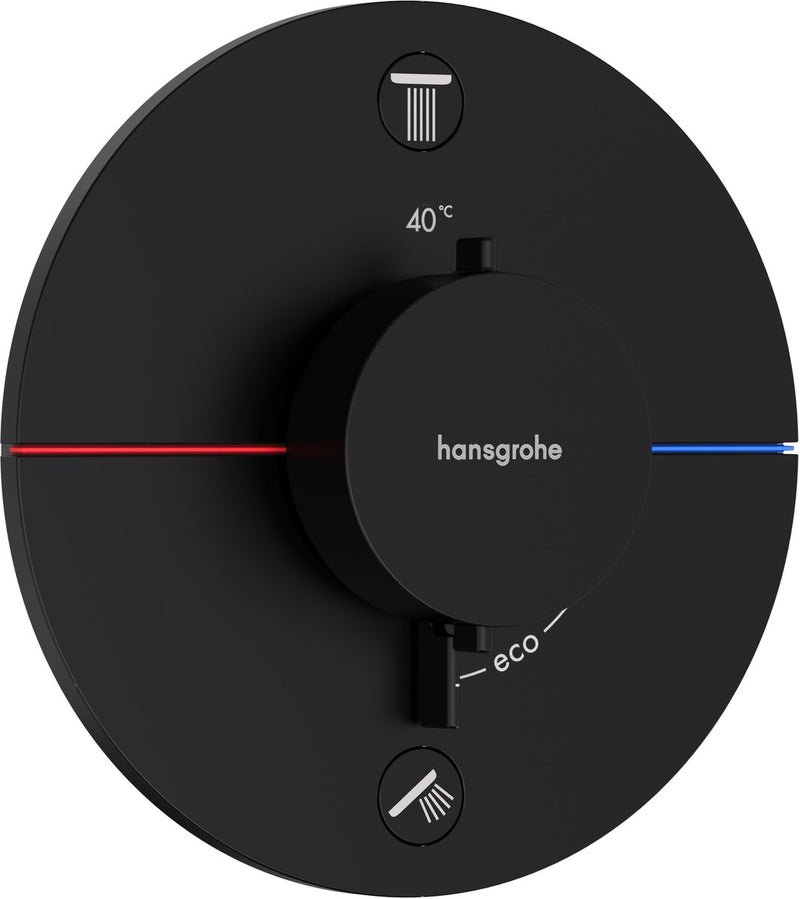 Hansgrohe showerselect comfort s thermostaat inbouw voor 2 functies mat zwart