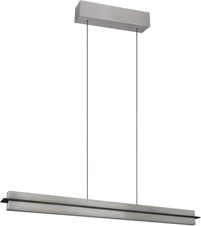 Trio emerson - hanglamp - nikkel mat - incl. 1x smd 22 w - 4-stappen touch dimmer - traploos instelbare lichtkleur - geheugen functie - traploos in hoogte verstelbaar