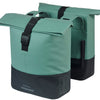 Basil dubbele fietstas cove 28-32l 14 x 29 x 36 cm - groen zwart
