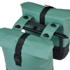 Basil dubbele fietstas cove mik 28-32l 14 x 29 x 36 cm - groen zwart
