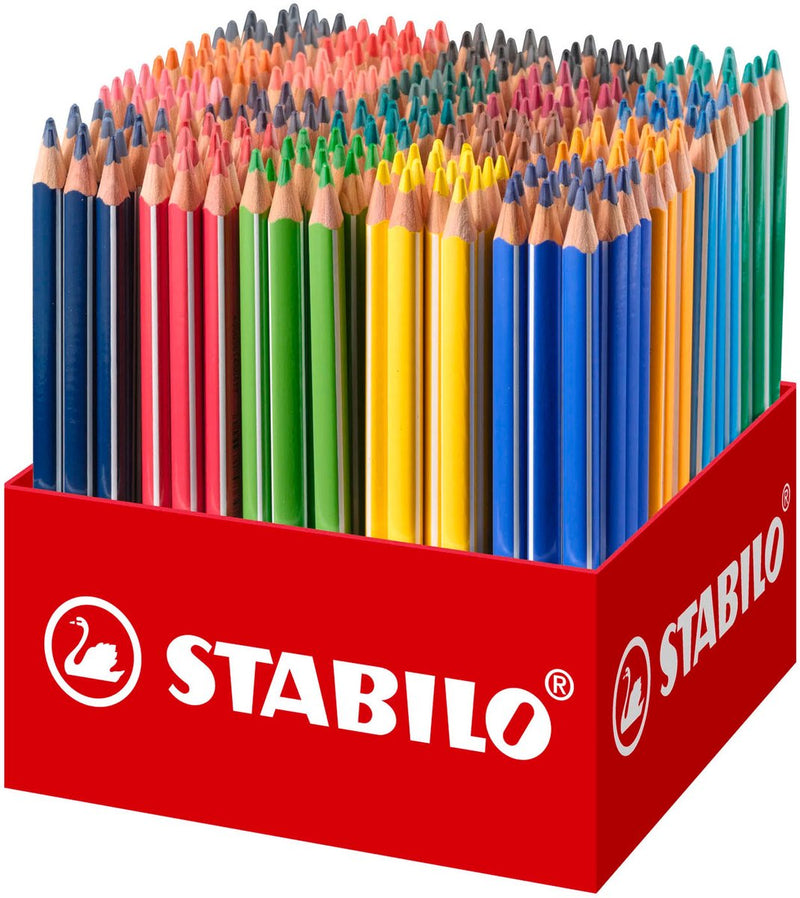 Stabilo trio thick - driekantige kleurpotloden met extra dikke kern - schoolverpakking met 300 stuks
