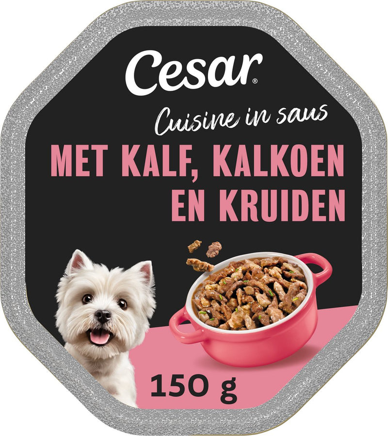 Cesar primeur in paté 300 g x10 kalf en tuinworteltjes stukjes in paté-stijl