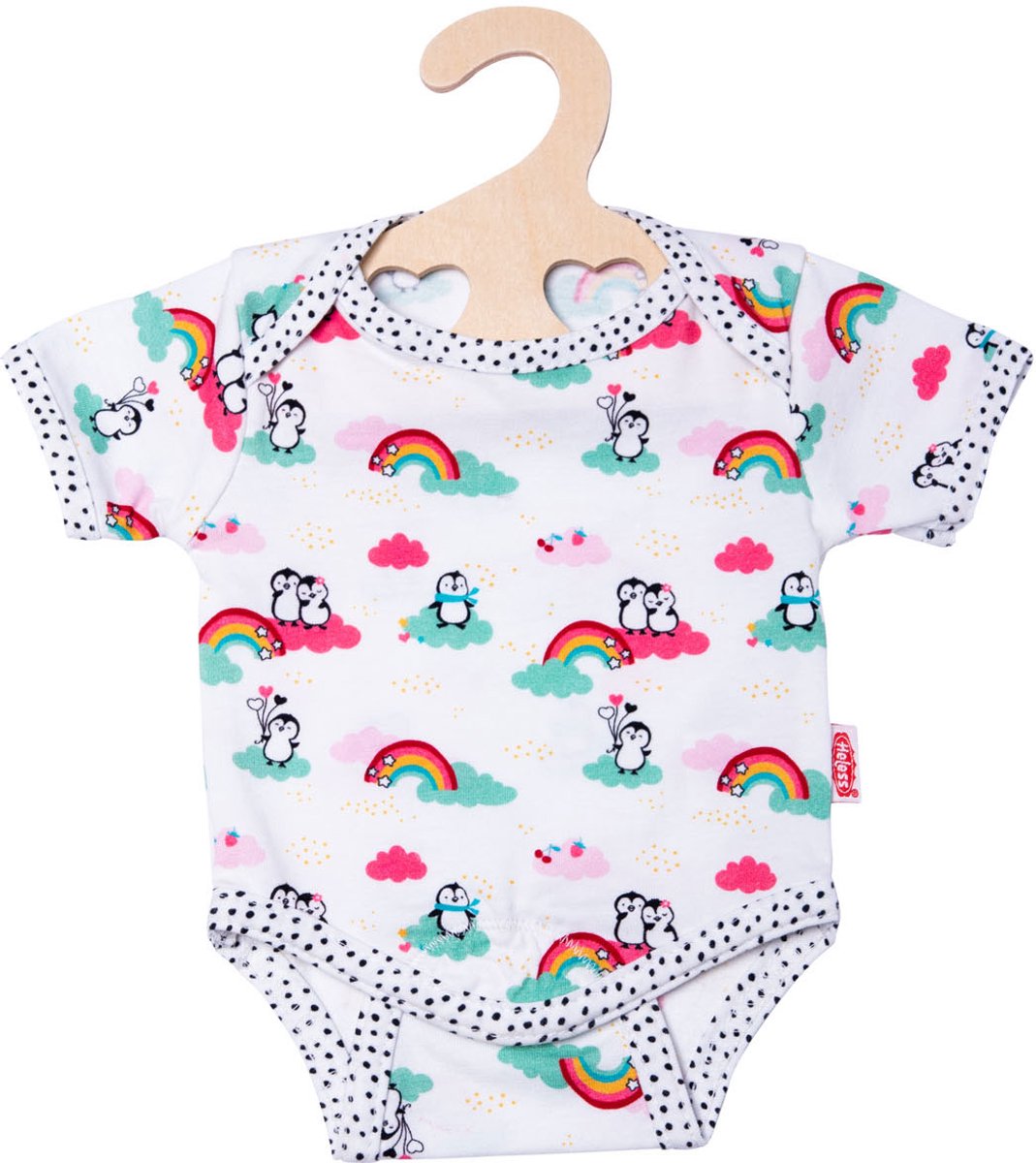 Heless poppenromper penguin dots 28-35 cm katoen wit