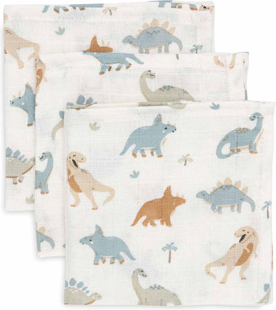 Jollein - hydrofiel monddoekje 31x31cm - baby hydrofiele doeken - 3 stuks - roarsome