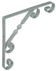1014749 - rustieke gedraaide konzool wit200x200x13mm | 12 stuks