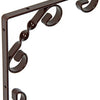 1014752 - rustieke gedraaide konzool bruin 150x150x13mm | 12 stuks