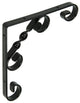 1014756 - rustieke gedraaide konzool zwart 150x150x13mm | 12 stuks