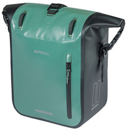 Basil enkele fietstas rivo m tarpaulin mik 12-15l 14 x 25 x 38 cm - groen zwart