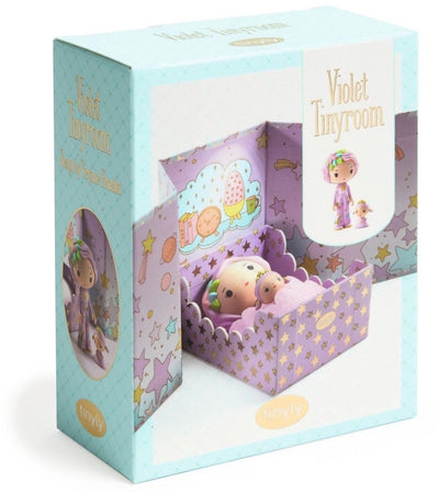 Djeco tinyly violet tinyroom miniatuur slaapkamer speelgoed.