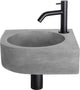 Differnz cleo fonteinset - 31.5x31.5x10cm - kraan gebogen mat zwart - beton donkergrijs