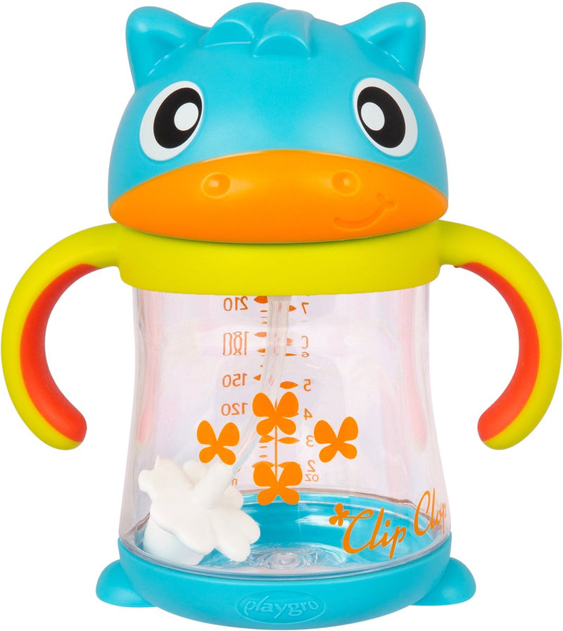 Playgro clip clop weighted straw sippy cup 6m+ - header card