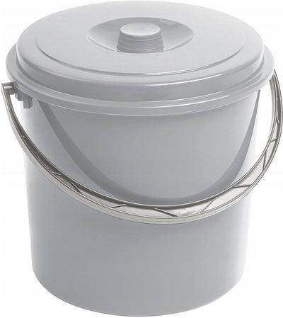 Curver - emmer met deksel 12l - comfortabele handgreep - grijs - 241750