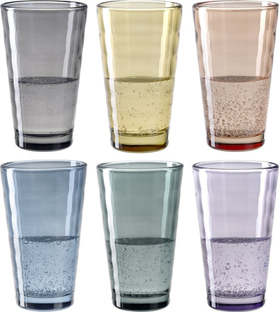 Leonardo verso longdrinkglas 300ml assorti - set 6