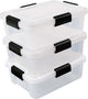 Iris airtight opbergbox - 10l - stapelbaar - luchtdicht - kunststof - transparant - set van 3