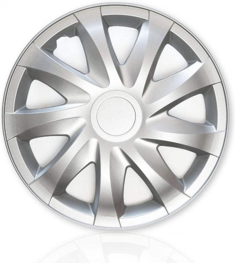 Nrm draco - wieldoppen - 15 inch set van 4 stuks - zilver