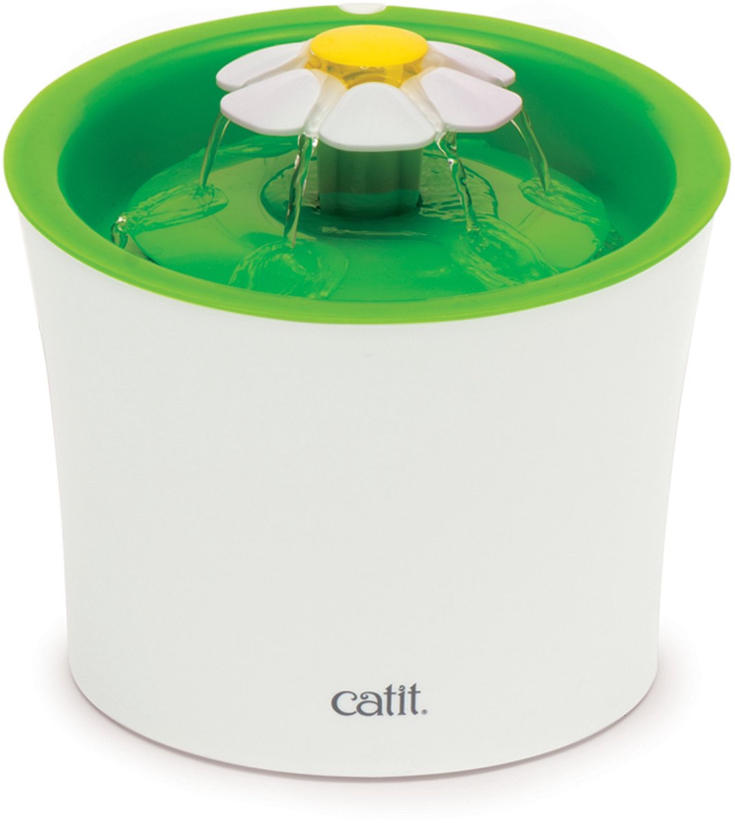 Catit drinkfontein kat bloem - senses 2.0 flower - wit groen - 3 l