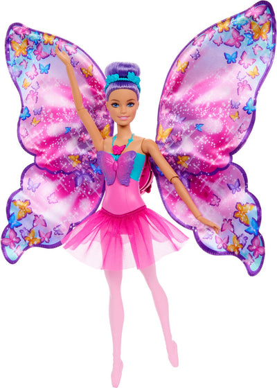 Barbie dans- en fladderpop – magische vlindervleugels 33cm