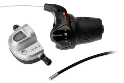 Shimano draaiversteller 3 speed nexus sl-3s42e met kabels (1850 mm) en clickbox - zwart (werkplaatsverpakking)