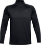 Under armour ua tech 2.0 1 2 zip-blk heren sporttrui - zwart - charcoal